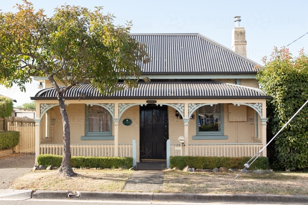 Heritage cottage with verandah - Australian Stock Image