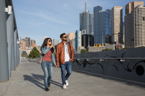 Couple Exploring Melbourne City