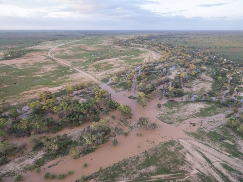 Flooded creek in the country