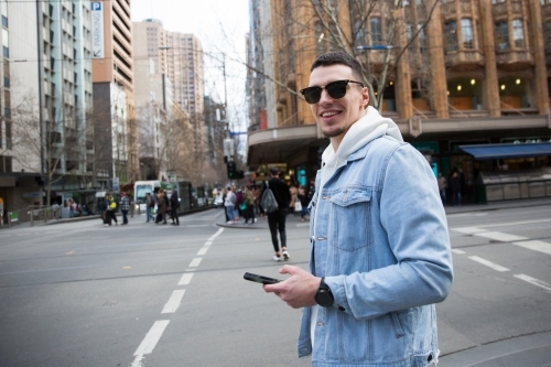 Young Man Exploring Melbourne