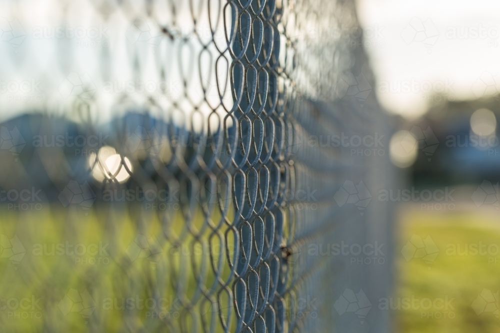 Chain Link fence with blur - Australian Stock Image