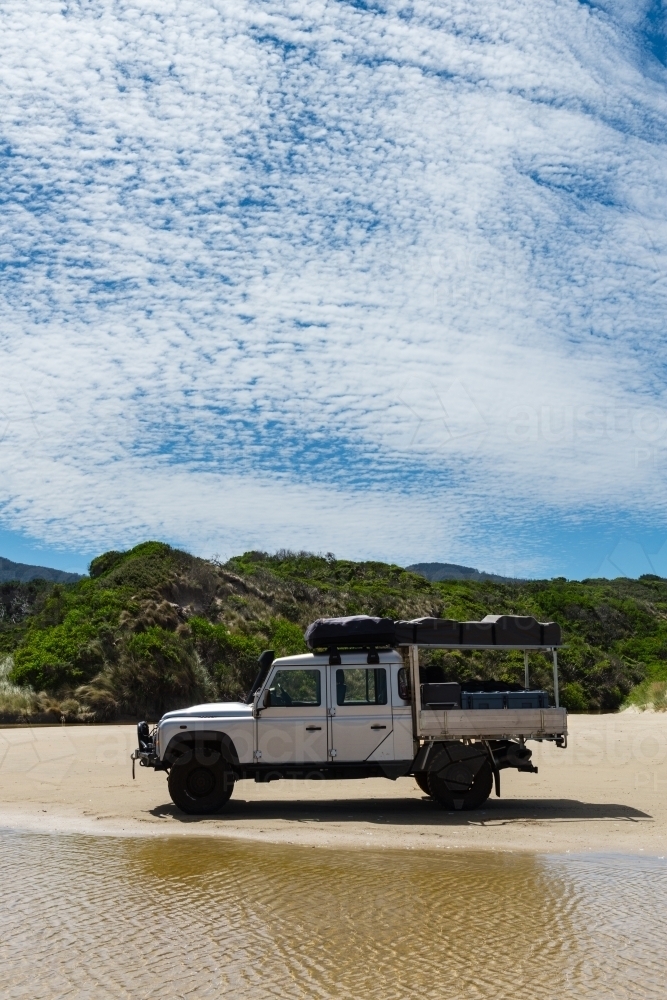 4x4 at the beach - Australian Stock Image