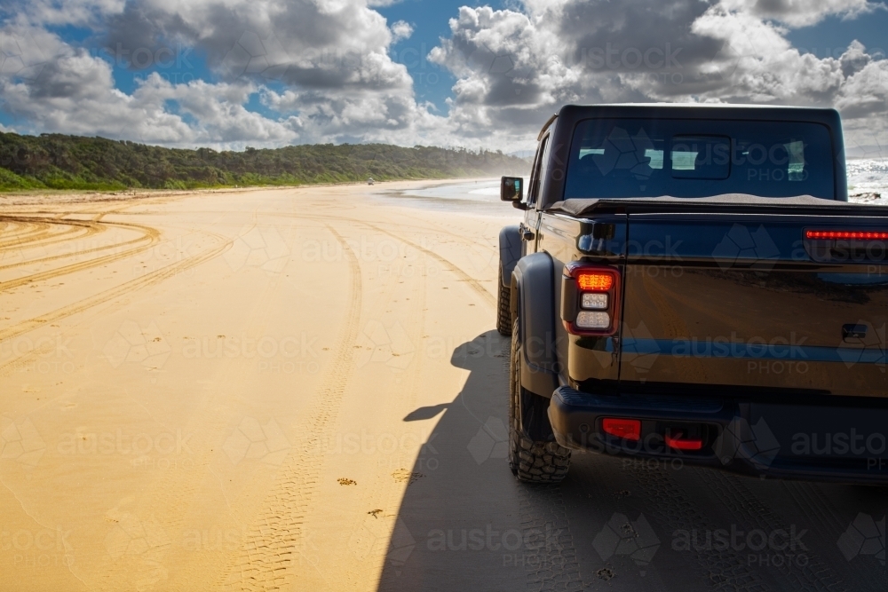 4x4 on the beach - Australian Stock Image