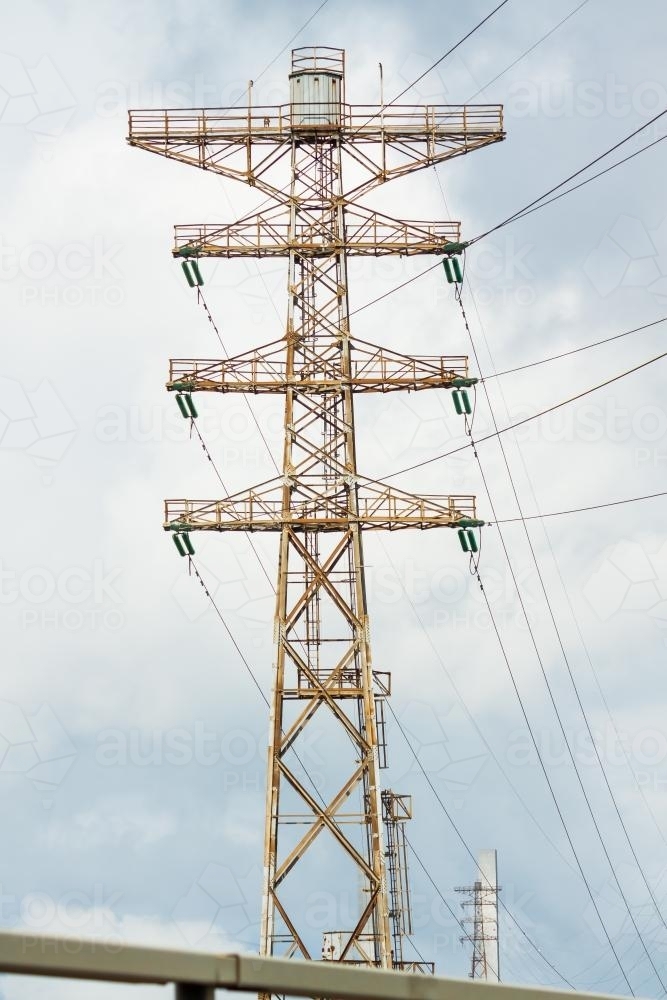 A high voltage electricity stanchion - Australian Stock Image