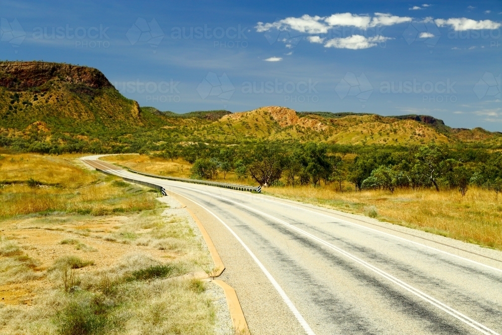 A section of the Great Northern Highway in the Kimberley region of Western Australia - Australian Stock Image