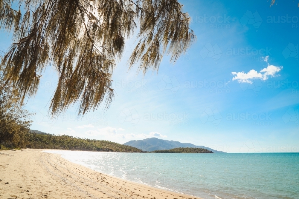 A sunny day at Dingo Beach in the Whitsundays - Australian Stock Image