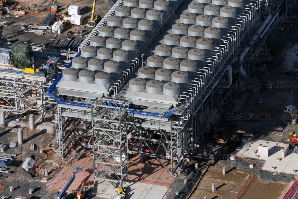 Aerial image of industrial plant in construction - Australian Stock Image