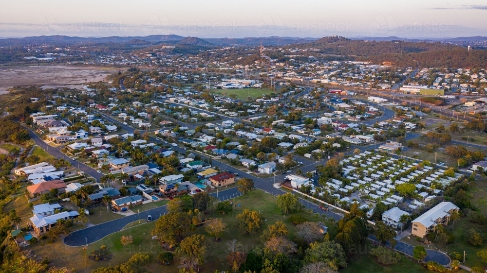 Aerial shot of a residential area - Australian Stock Image