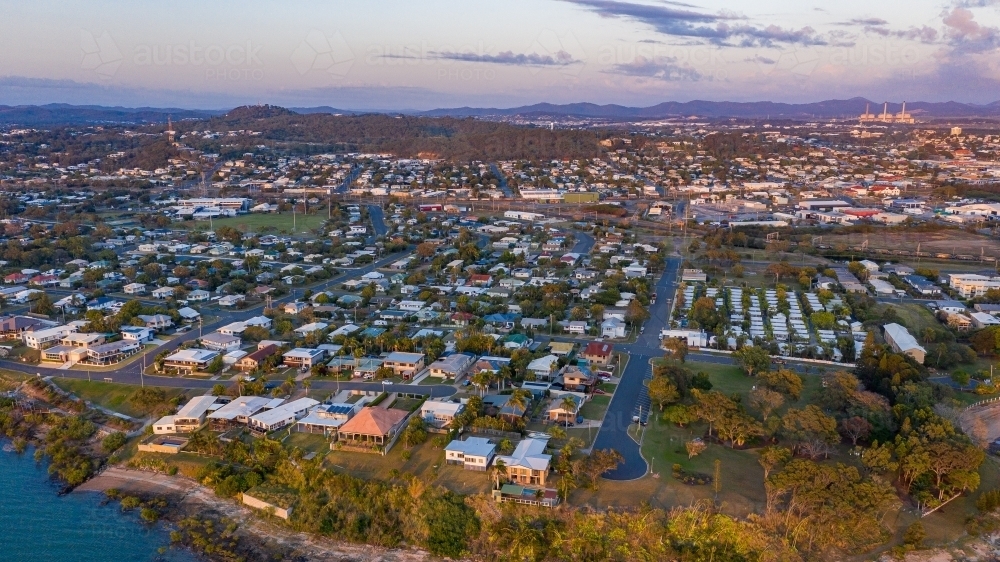 Aerial view of a residential area - Australian Stock Image