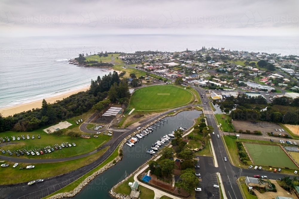 Aerial View of Bermagui - Australian Stock Image