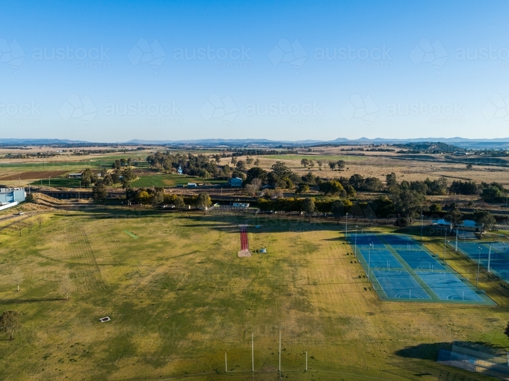 Image of Aerial view of cook park at rose point in singleton with ...