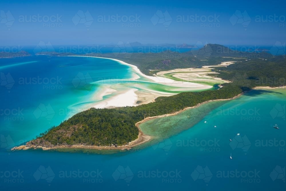 Image of Aerial view of Hill Inlet - Whitsunday Island - Austockphoto