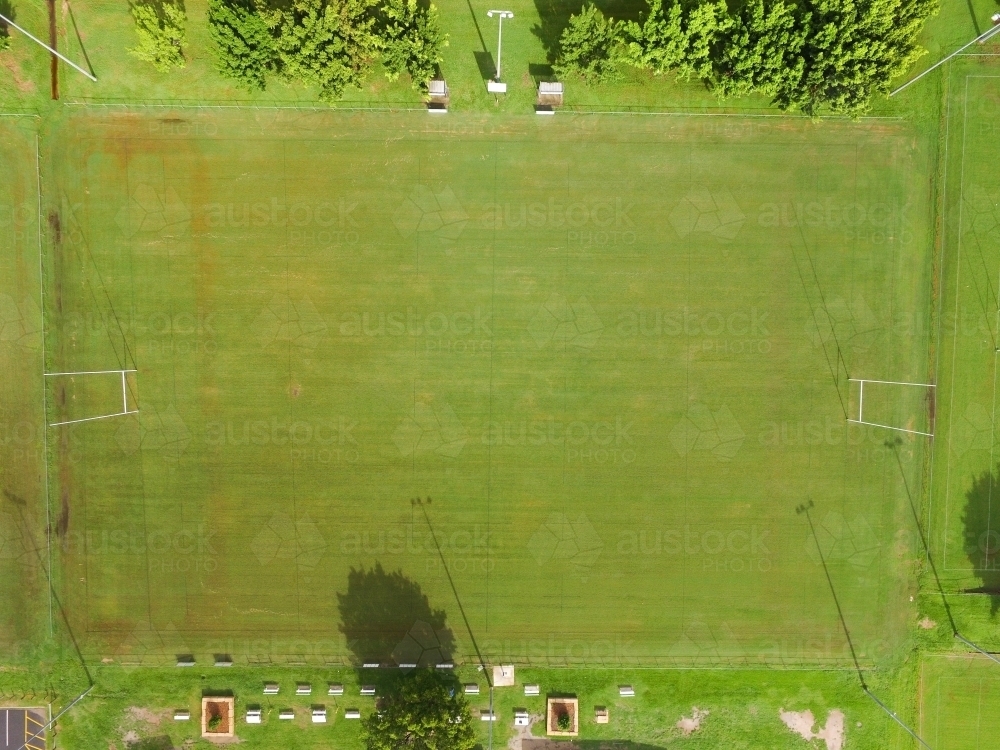 Aerial view of NRL footy field. - Australian Stock Image