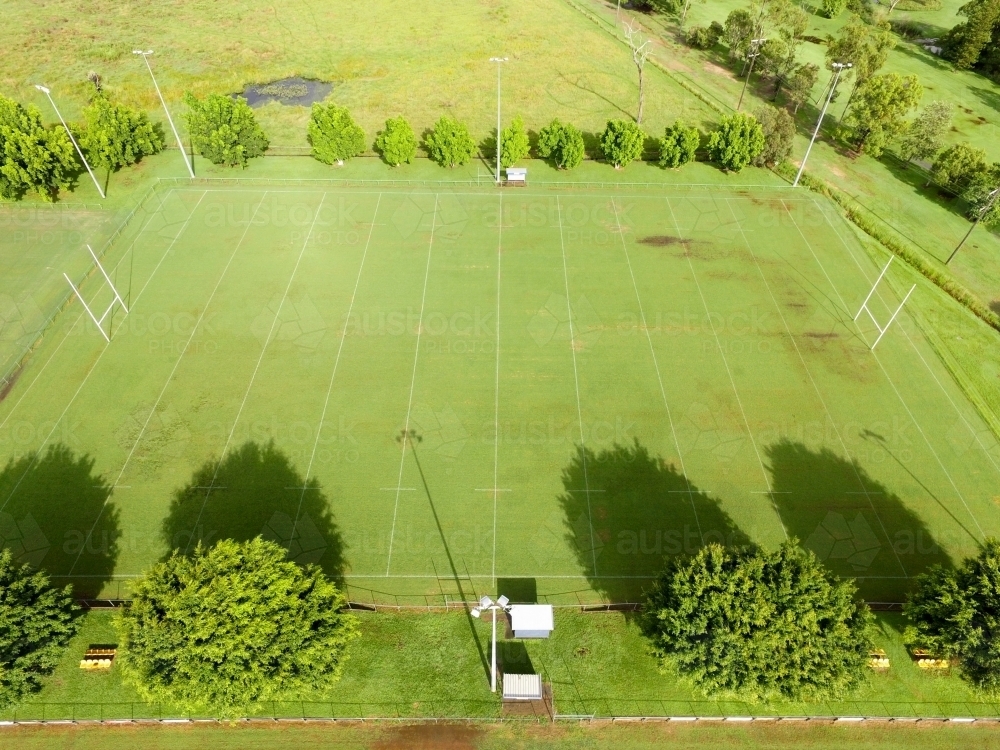 Aerial view of NRL footy field. - Australian Stock Image