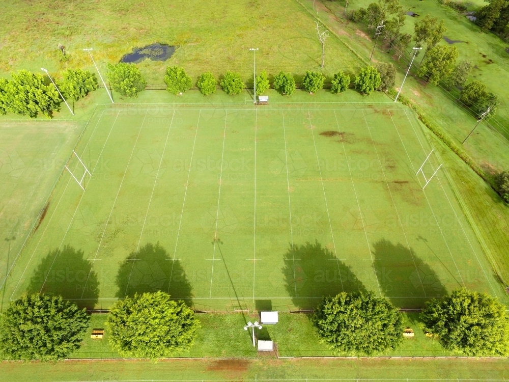 Aerial view of NRL footy field. - Australian Stock Image