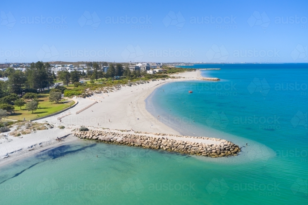 Aerial view of South Beach, Fremantle, Western Australia - Australian Stock Image