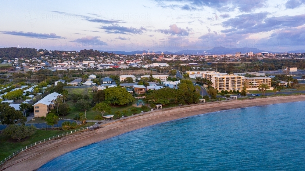 Aerial view of the town at bay point area - Australian Stock Image