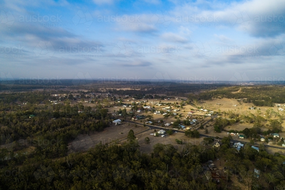 Aerial view of the town of Leyburn - Australian Stock Image