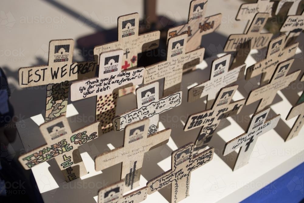 ANZAC Crosses - Australian Stock Image