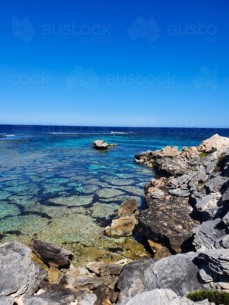 Aqua blue secluded bay - Australian Stock Image