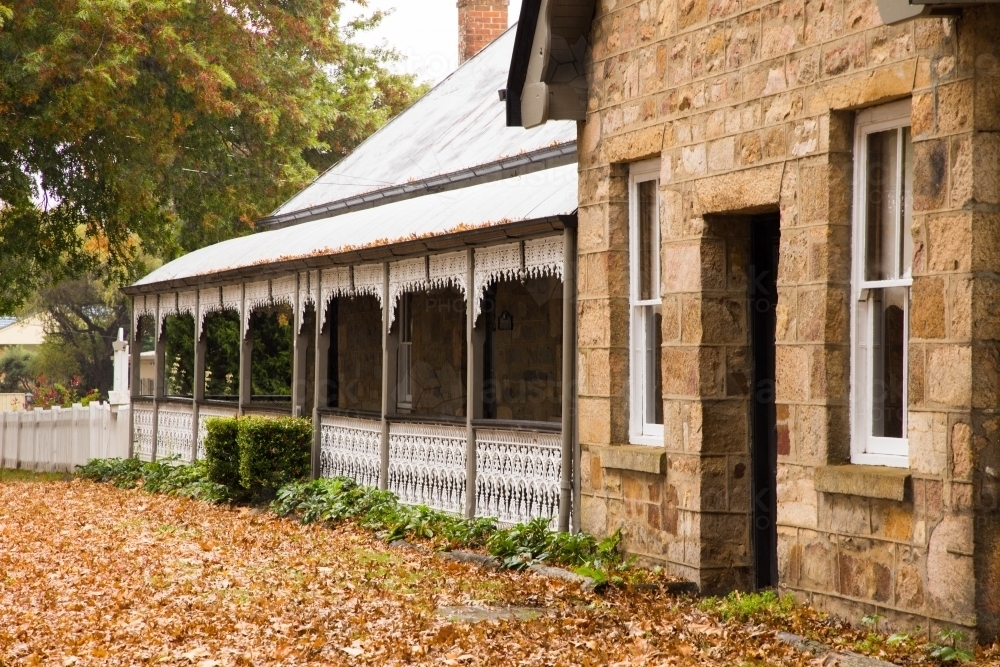 Autumn/April scene of historical residence in Tenterfield - Australian Stock Image