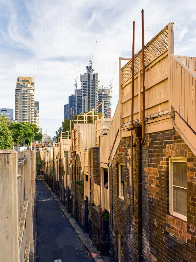 Backstreet in Sydney in the afternoon - Australian Stock Image