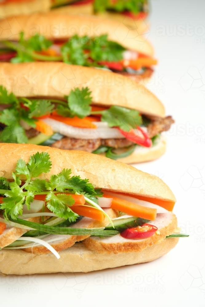 Banh mi on blank background - Australian Stock Image