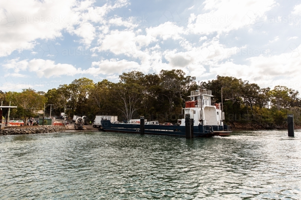 barge at MacLeay Island - Australian Stock Image