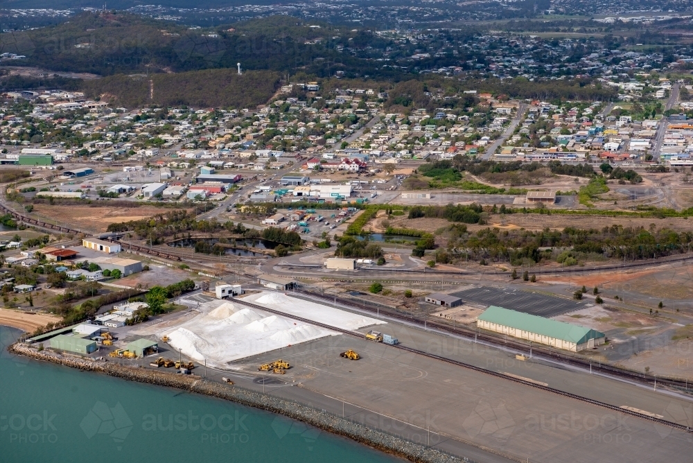 Barney Point product terminal, formerly coal terminal, Gladstone, Queensland - Australian Stock Image