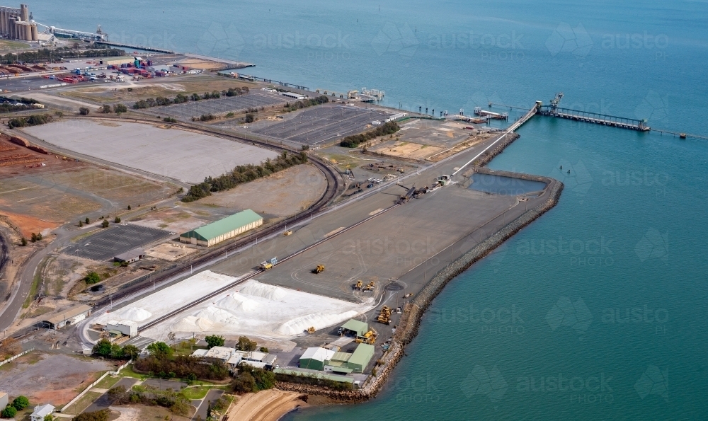 Barney Point product terminal, formerly coal terminal, Gladstone, Queensland - Australian Stock Image