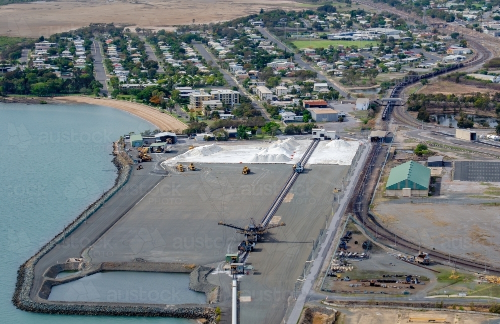 Barney Point product terminal, formerly coal terminal, Gladstone, Queensland - Australian Stock Image