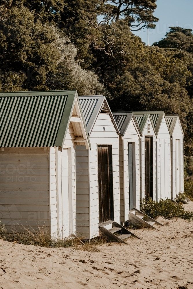 Bathing boxes. - Australian Stock Image