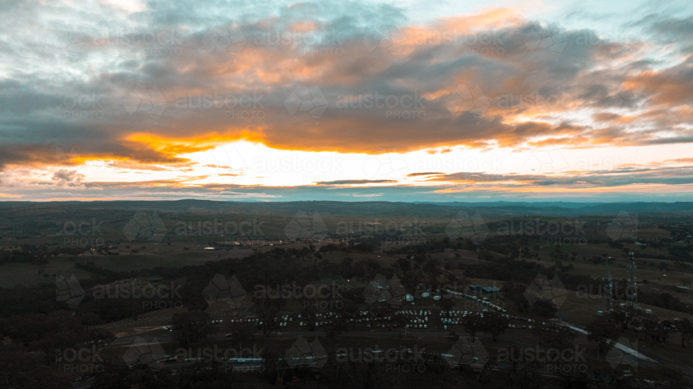 Bathurst panoramic sunset - Australian Stock Image