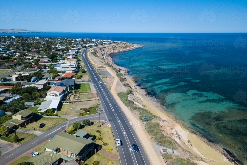 beach houses along the esplanade, Port Willunga, SA - Australian Stock Image