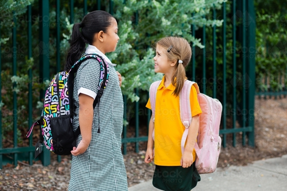 Best friends - Aussie school girls - Australian Stock Image