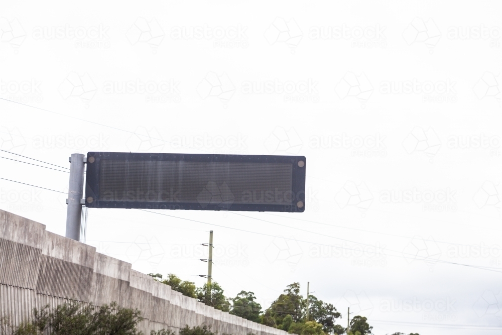 blank digital sign at the side of highway - Australian Stock Image