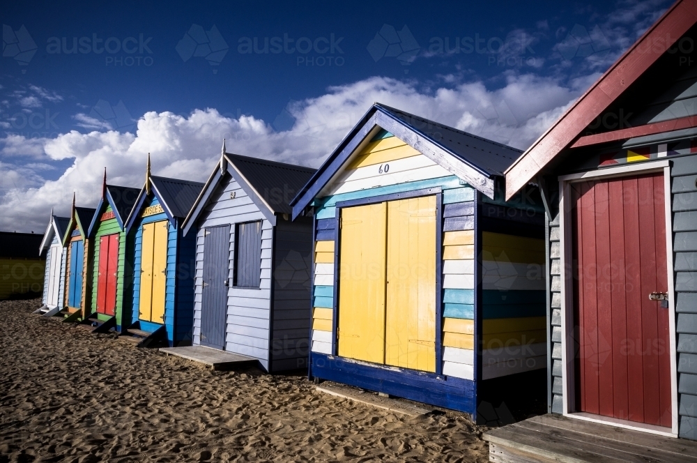 Brighton Beach Boxes, Melbourne, Victoria - Australian Stock Image