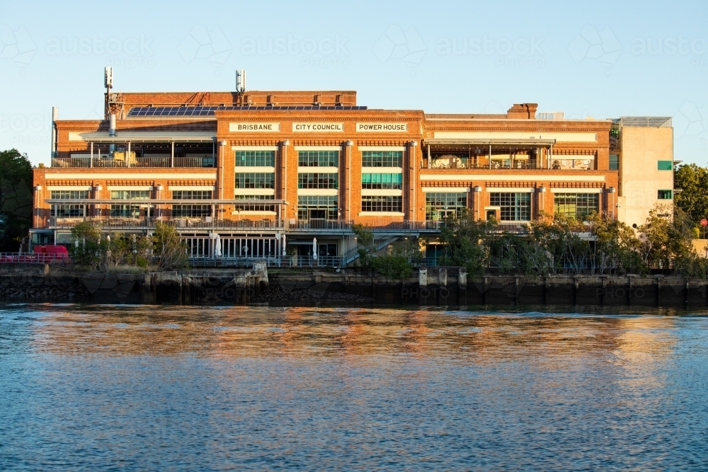 Brisbane Powerhouse venue building along the Brisbane River - Australian Stock Image