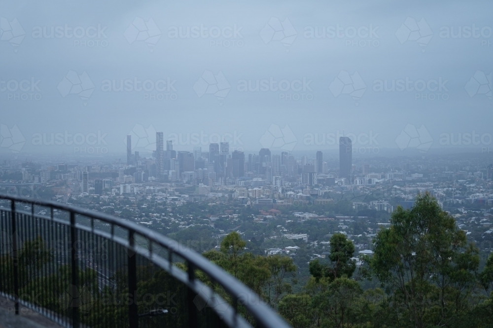 Brisbane view from Mt Cootha Lookout - Australian Stock Image