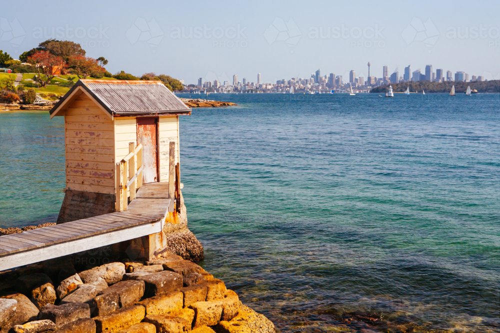 Camp Cove near Watson's Bay on a warm winter's day in Sydney, Australia - Australian Stock Image