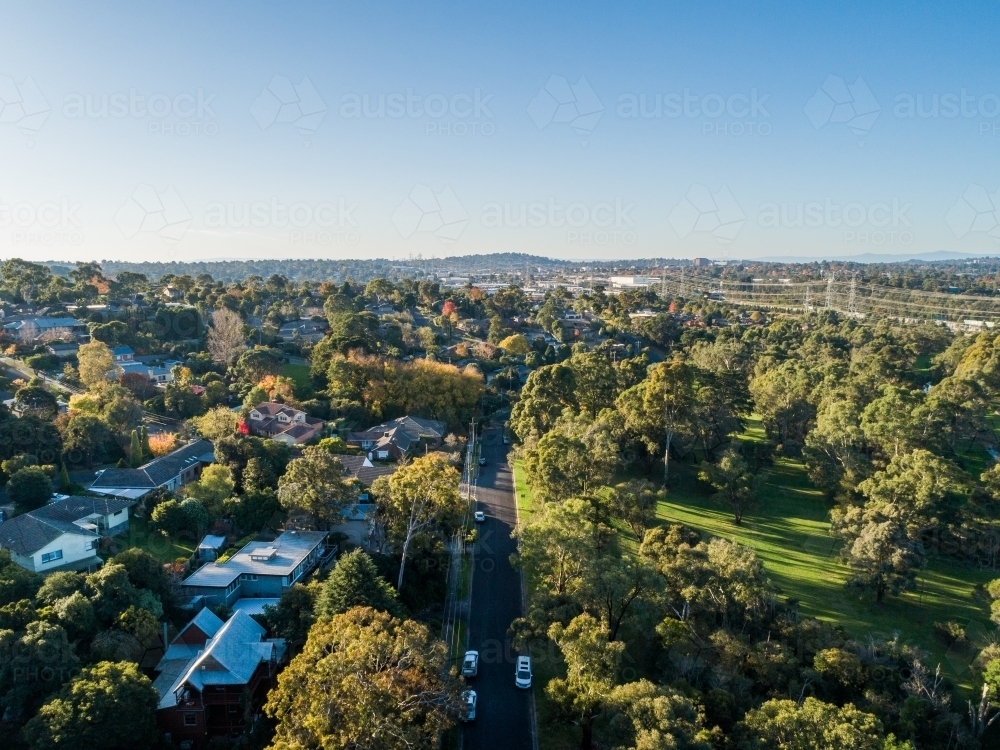 Campbells Croft Reserve park in Melbourne suburb of Vermont - Australian Stock Image