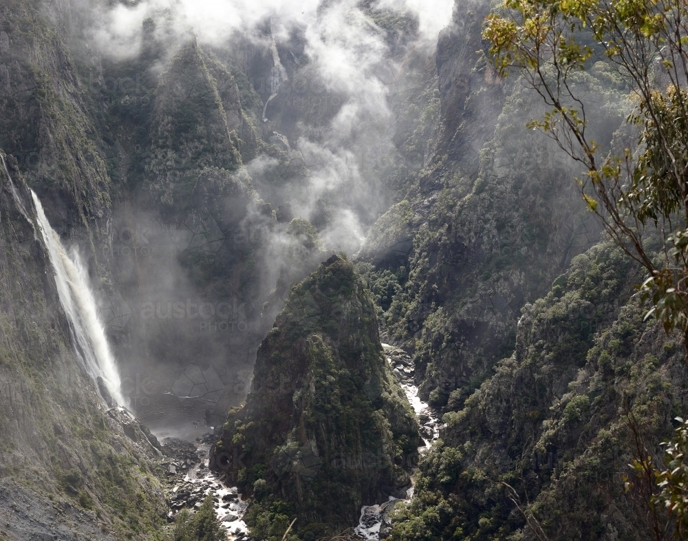 Catchment area and waterfall - Australian Stock Image