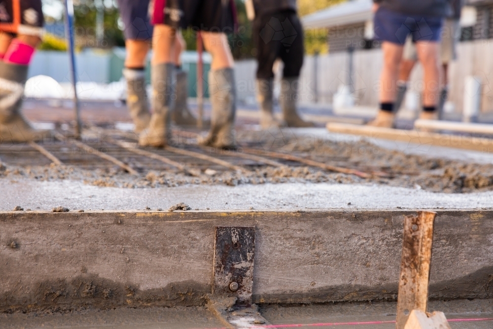 cement formwork for a new house - Australian Stock Image