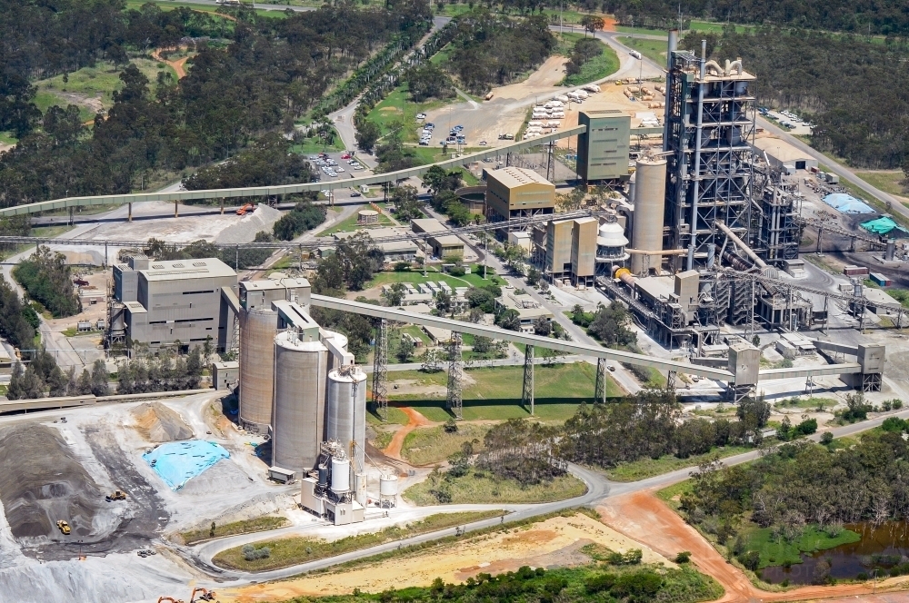 Cement manufacturing plant, Queensland - Australian Stock Image