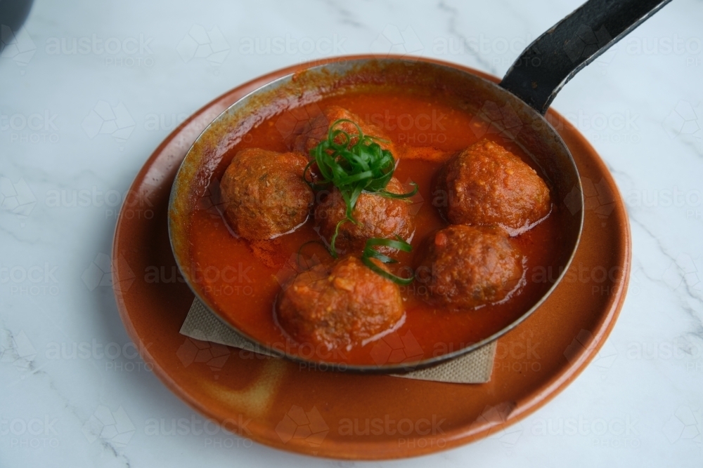 Chicken Kofta curry in a pan - Australian Stock Image