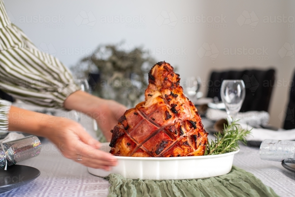 christmas ham - Australian Stock Image