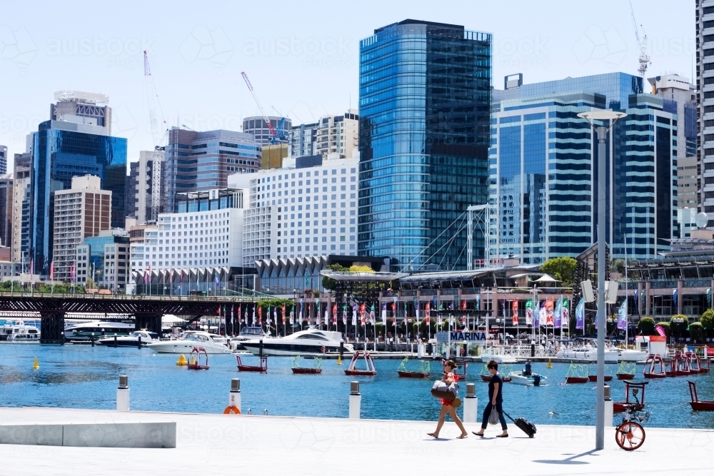 city centre skyline on sunny day - Australian Stock Image