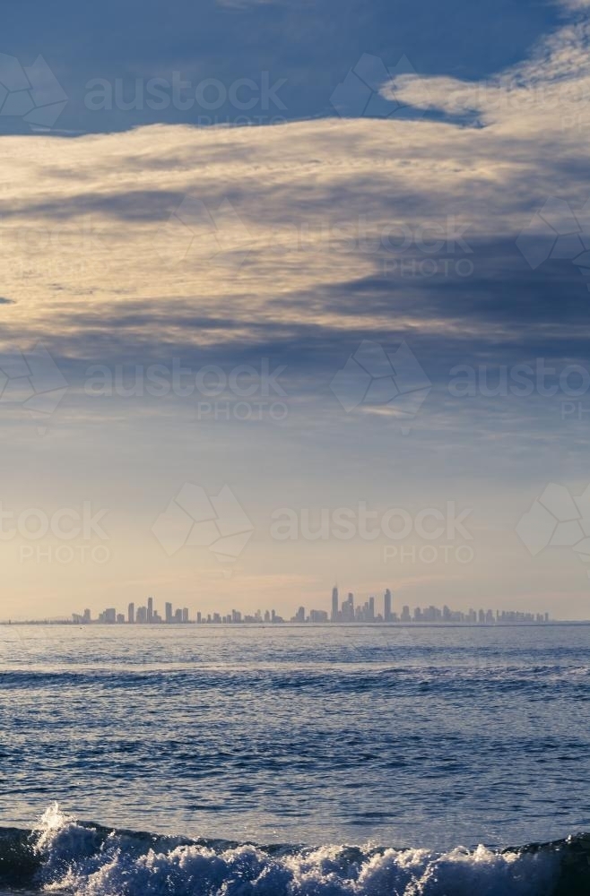 Cityscape across the water. - Australian Stock Image