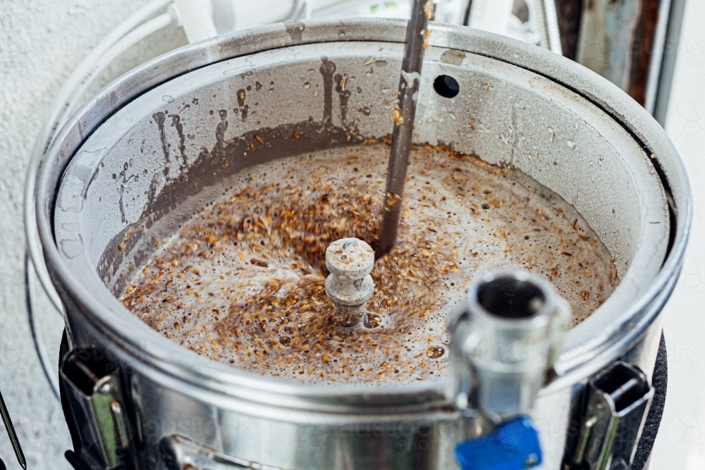 Close up of beer mash - Australian Stock Image