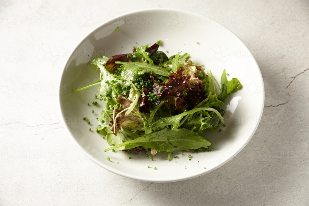 Close up of garden salad in bowl - Australian Stock Image